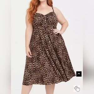 Torrid Leopard Print Fit & Flare Dress | Size 2X (2)